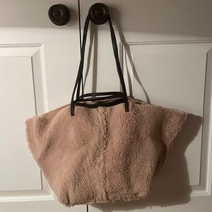 AllSaints Hannah Shearling Tote Bag